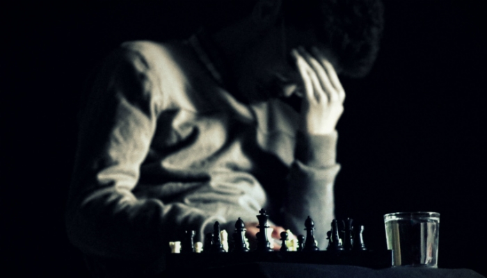 chess player in thought